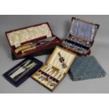 A Collection of Various Boxed Cutlery to Comprise Bone Handled Carving Set etc
