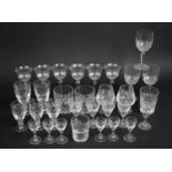 A Collection of Various Cut Glass to Comprise Tumblers, Wines, Brandy Balloons etc Together with a