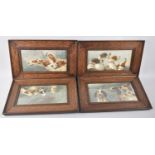 A Set of Four Oak Framed Watercolours of Sporting Hounds and Dogs, After Maud Earl, Unsigned