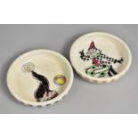Two C.1950's Mason's Hand Painted Circusland Shallow Bowls, Seal and Clown, 16cm Diameter