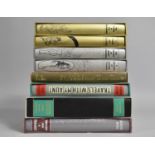 A Collection of Eight Folio Society Books to Include Woodhouse, Mark Twain, James Thurber etc