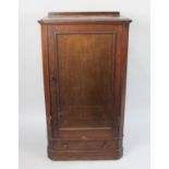A Late 19th /Early 20th Century Mahogany Side Cabinet with Panelled Door to Shelved Interior, Base