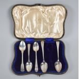 A Collection of Five Georgian Silver Teaspoons in Unrelated Case