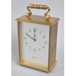 A Mid 20th Century Brass Cased Helveco Carriage Clock with Swiss Clockwork Movement, 14cms High