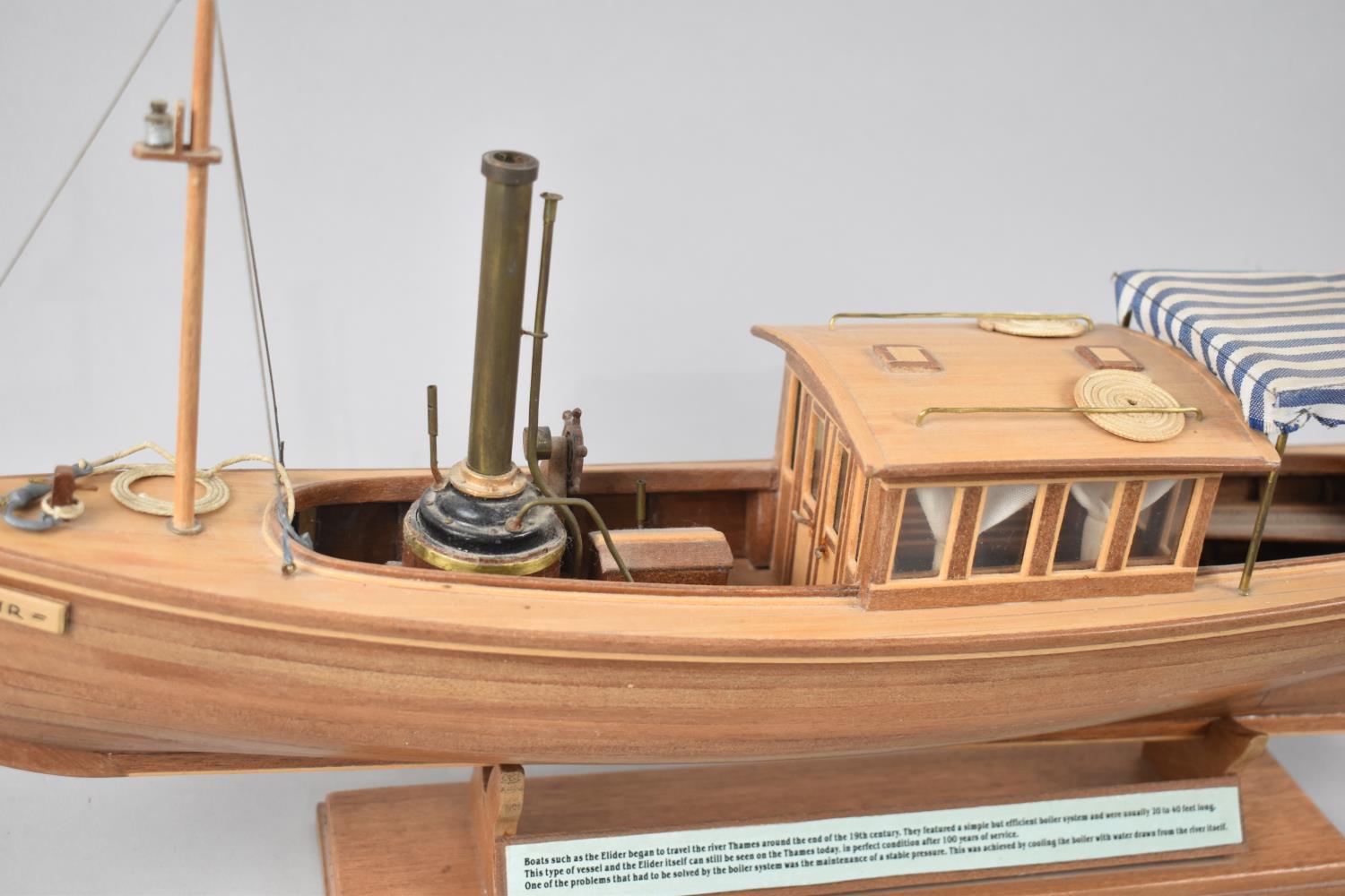 A Nicely Detailed Model of Steamed Powered Riverboat, The Elidir, 45cms Long and Also a Wooden Model - Image 2 of 2