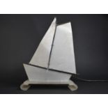 A Mid 20th Century Table Lamp in the form of a Sailing Boat, 28cm long