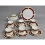 A Part Royal Stafford Park Lane Tea Set Together with a Royal Worcester White and Gilt Trim Teapot