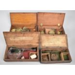 A Collection of Four 18th Century and Later Apothecary or Jewellery Pan Scales in Wooden Cases