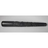 A Carved Irish Bog Oak Priest/Club, 35cms Long