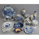 A Box of Various Blue and White China to Comprise Delftware, Royal Copenhagen etc