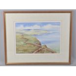 A Framed Watercolour, "Towards the Rumps" by Frank McNichol, 35x25cm