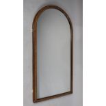 A Modern Inlaid Arched Top Dressing Mirror, 120cm high and 68cm wide