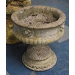 Reconstituted Stone Garden Planter of Urn Form, 41cm high