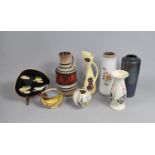 A Collection of Seven Pieces of c.1970/80's Pottery to Comprise Jugs, Vases etc Together with an