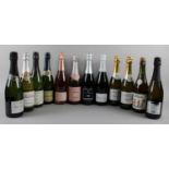 A Selection of Twelve Bottles of Sparkling Wines Etc to include Four Bottles Champagne