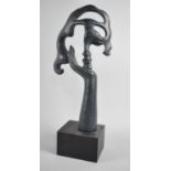 A Tall Modern Art Sculpture, Maiden Resting Chin on Hand, Signed Verso and Stamped Austin 1995,