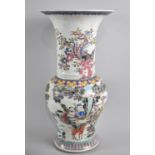 A Preproduction Chinese Yenyen Vase Decorated in the Famille Rose Palette with Chinese Gods in