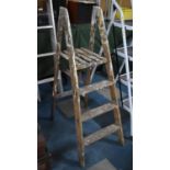 A Vintage Step Ladder, Top Step 75cm