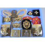 A Collection of New and Unused Military Belt Buckles