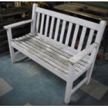 A Wooden Garden Bench, 120cm