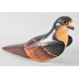 A Carved Wooden Feathers Gallery Study of a Peregrine Falcon, Limited Edition 196/2000, 32cms Long