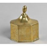 A 19th Century Heavy Brass Tobacco Pot with Lid, 10.5cms Wide