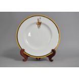 A Royal Worcester for Mappin & Webb Plate Decorated with Horse and Rider with Yellow and Black