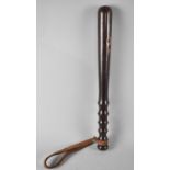 An Early/Mid 20th Century Turned Wooden Truncheon, 38cms Long