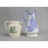 A Late 19th Century Samuel Alcock & Co Relief Jug of Gothic Form, Naomi and Her Daughter-in-law,