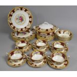 A Royal Albert Lady Hamilton Dinner Service to Comprise Six Soup Bowls, Six Saucers, Lidded