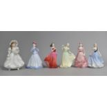 Five Small Coalport Ladies and a Royal Worcester Lucy