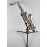 A Vintage Tenor Saxophone Inscribed Invicta Paul Cavour, Paris Model, Complete with Stand