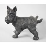 A Reproduction Cast Iron Novelty Doorstop in the Form of Terrier with Leg Cocked, 19.5cms Long