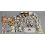 A Collection of Various Miniatures to Comprise Limoges Miniature Tea Set, Ornaments, etc Together