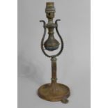 A Wall Mounting Gimballed Brass Carriage Light Fitting, 25cms High