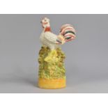 A 19th Century Staffordshire Study of a Cockerel, 22.5cm high