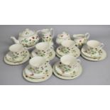 A James Kent Strawberry Pattern Tea Set to Comprise Six Cups, Six Saucers, Six Side Plates,