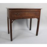 An Early 19th Century Oak Side Table with Single Drawer on Square Supports, 85cms Wide