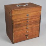 An Edwardian Travelling/Table Top Dentist's Chest with Hinged Lid to Fitted Top Store, Six Graduated