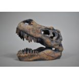 A Modern Resin Model of a T Rex Skull, 20cm long