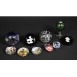 A Collection of Various Glass Paperweights Etc