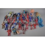 A Collection of Ultraman, X-men, Buzz Light-Year Figures