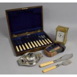 A Collection of Various Sundries to Comprise Incomplete Canteen of Cutlery, Fish Servers, Brass