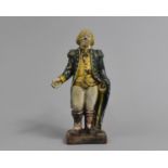 A 19th Century Cold Painted Cast Iron Figural Money Box, 16cms High