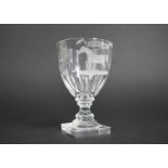 A 19th Century Glass Goblet with Etched Racehorse Motif Titled "High Flyer" - Who Was an