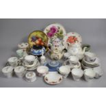 A Collection of Various Teawares to Comprise Wedgwood Teapot, Cups and Saucers, Jasperware Etc,