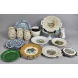 A Collection of Various Late 19th and 20th Century Ceramics to Comprise Transfer Printed Prattware