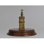 A Miniature 19th Century Model of an Octagonal Tower/Lighthouse with Weathervane Set on Later