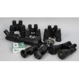 A Collection of Various Opticals to Include Five Pairs Binoculars, Spotting Scope, Two Telescopic