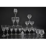 A Collection of Various Cut Glass to Comprise Wines Etc